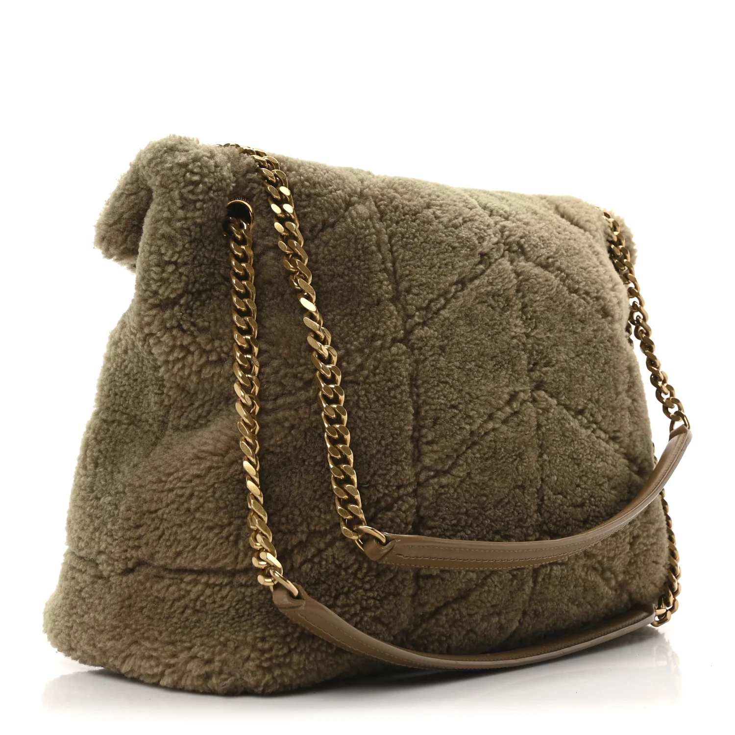 Shearling Quilted Small Loulou Monogram Chain Satchel Cinnamon - Top Club
