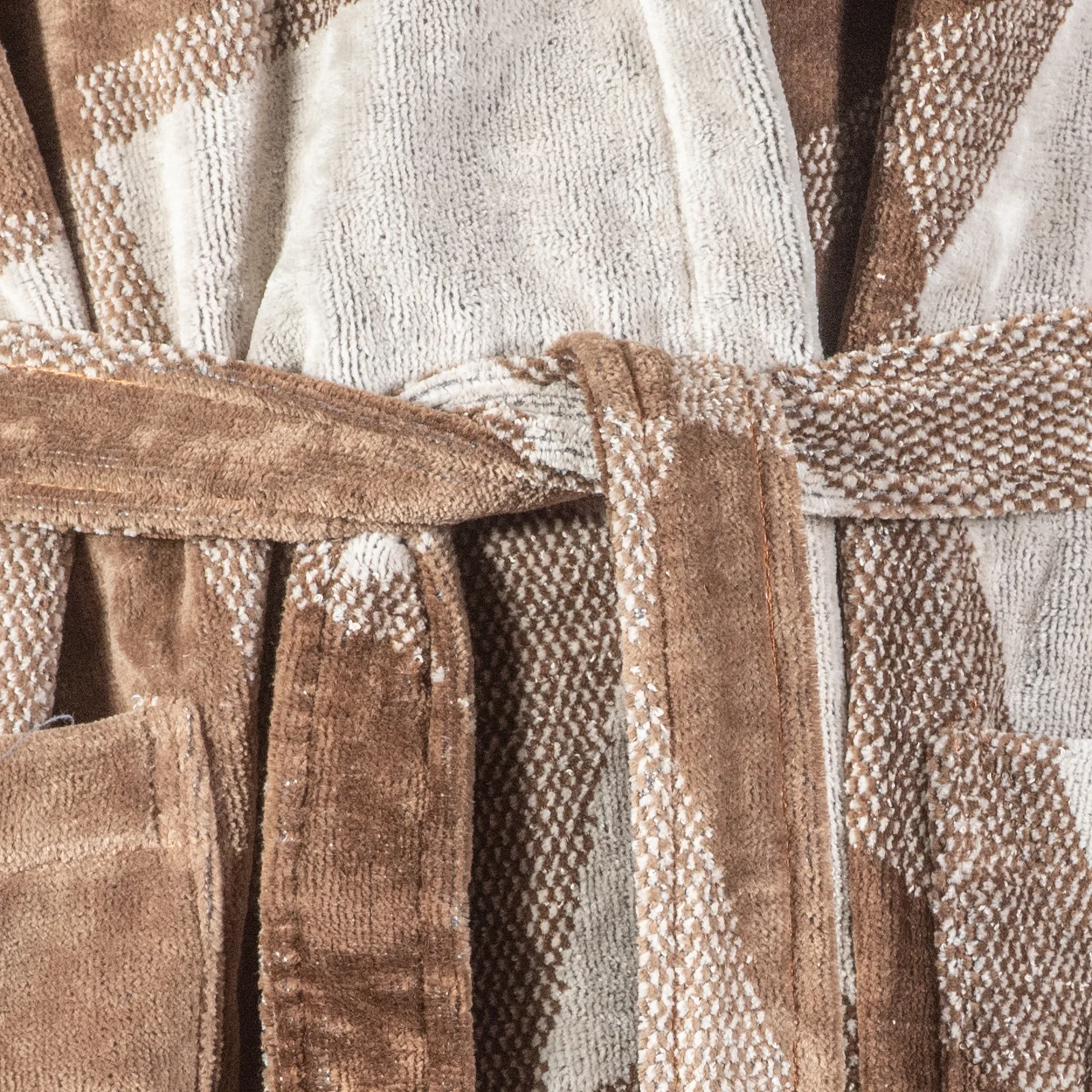 Accappatoio Con Cappuccio In Spugna Washington S-M Bruciato Carrara