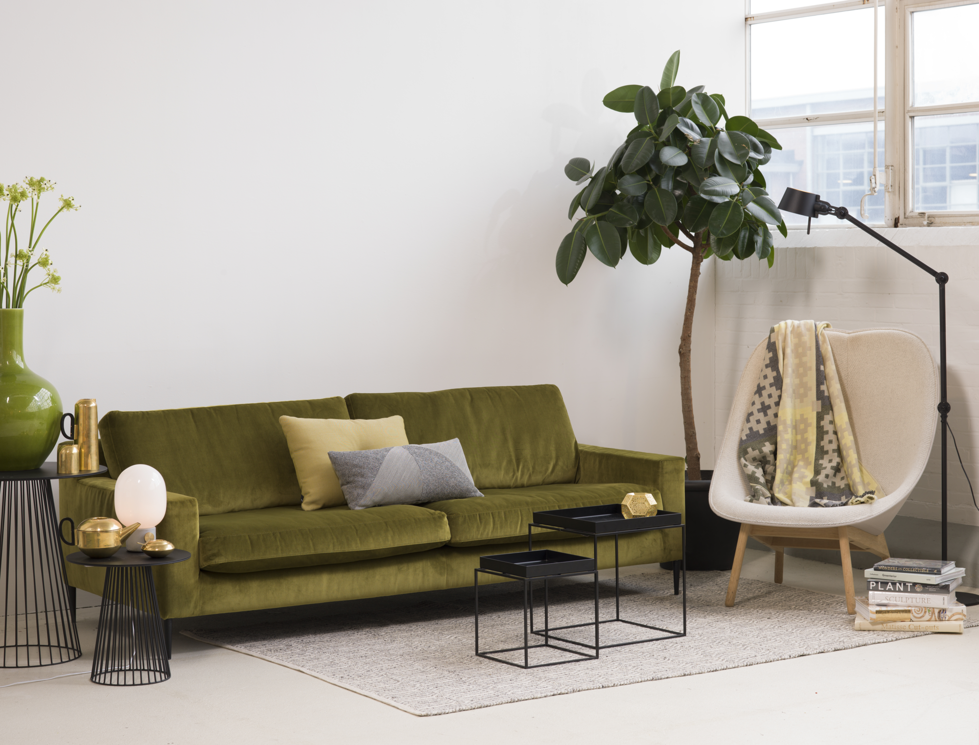 Salontafel Tray 30x30 zwart