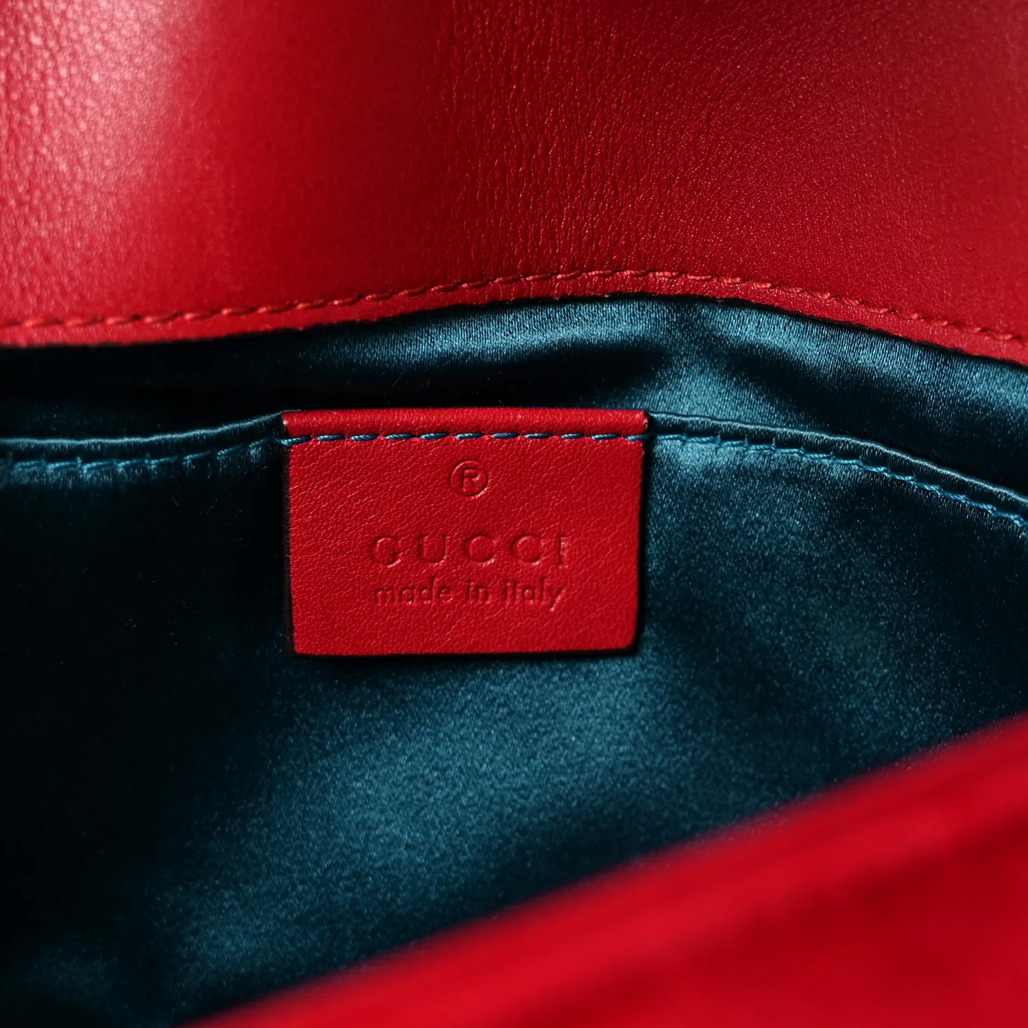 Velvet Matelasse Mini GG Marmont Shoulder Bag Hibiscus Red - Top Club