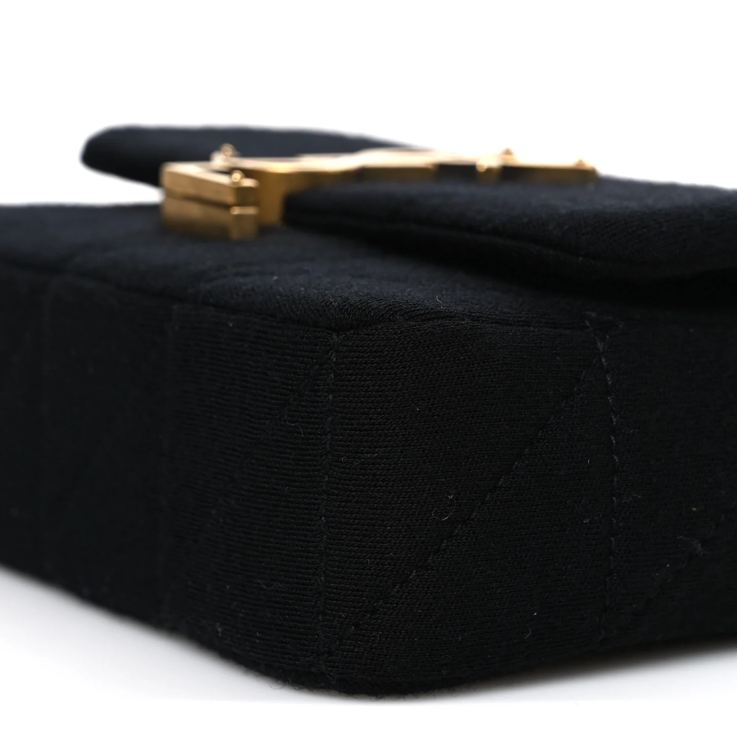 Jersey Wool Patchwork Monogram Mini Jamie Baguette Black - Top Club