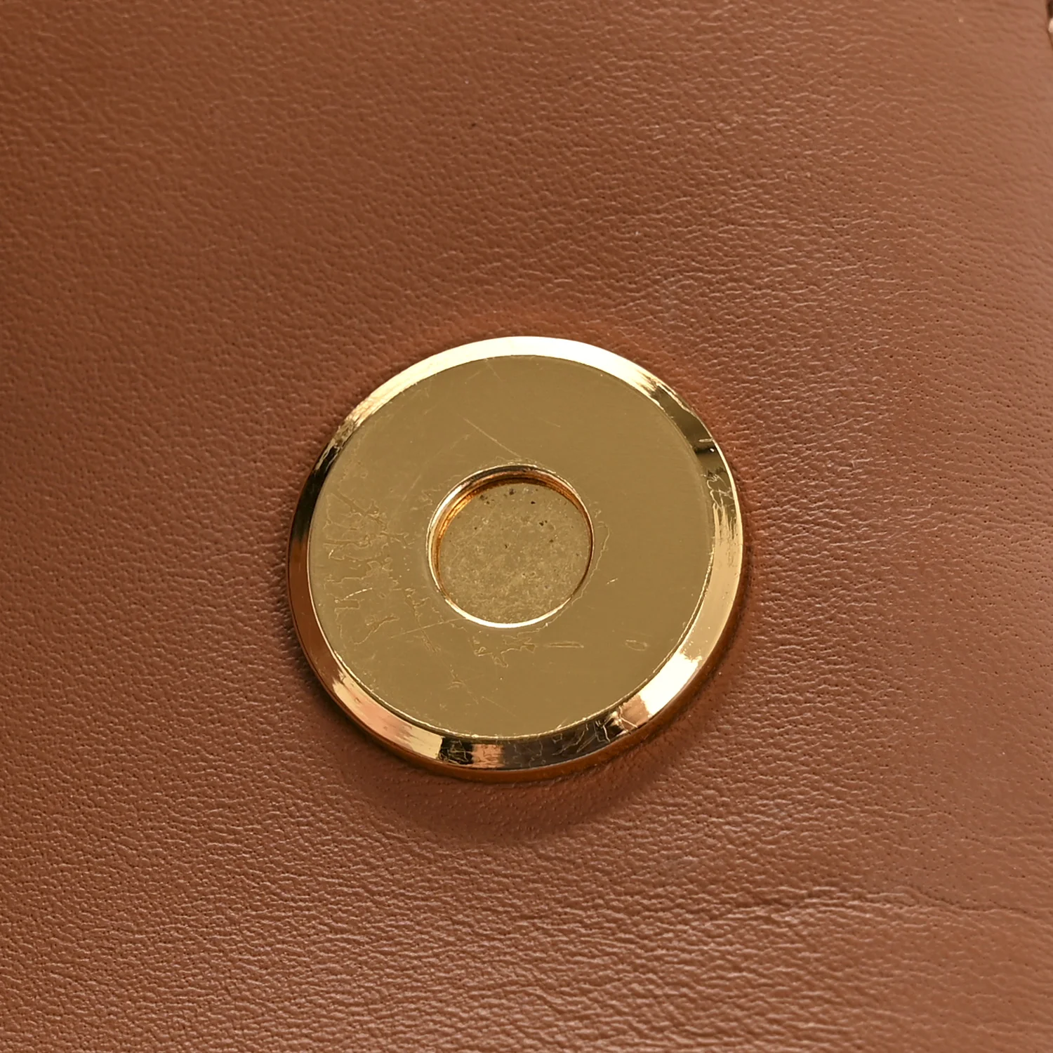 Calfskin Jacquard Mini Gate Dual Bag Tan - Top Club