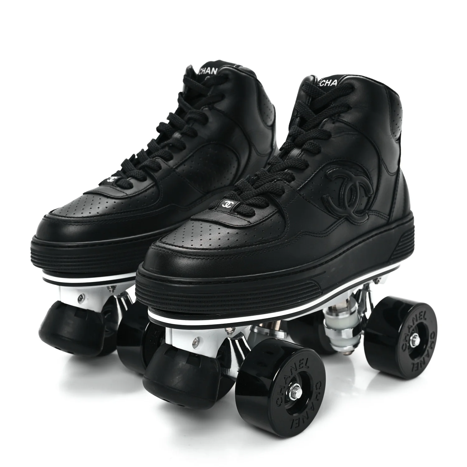 Calfskin Womens Roller Skates 38 Black - Top Club