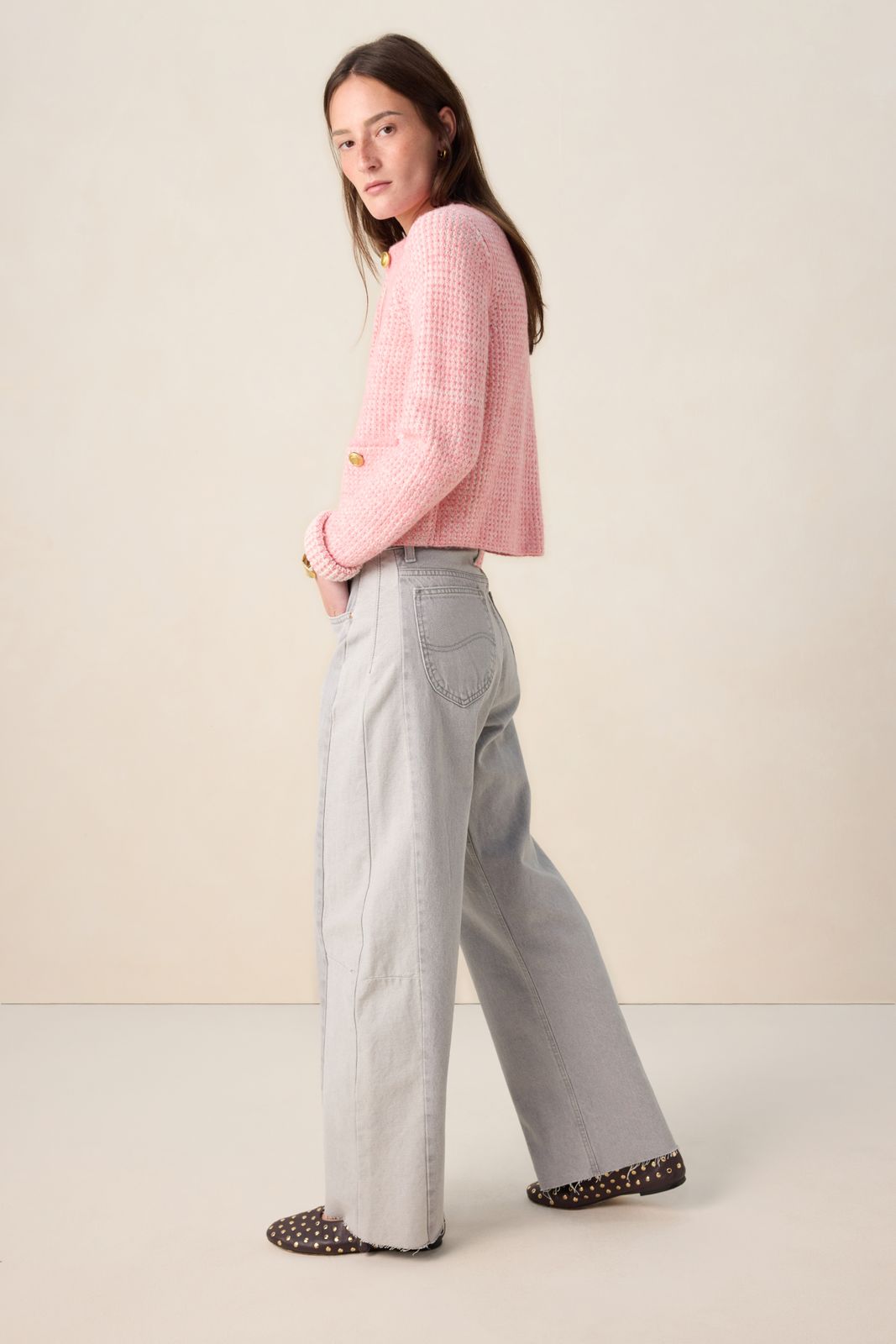 LEE grijze barrel jeans