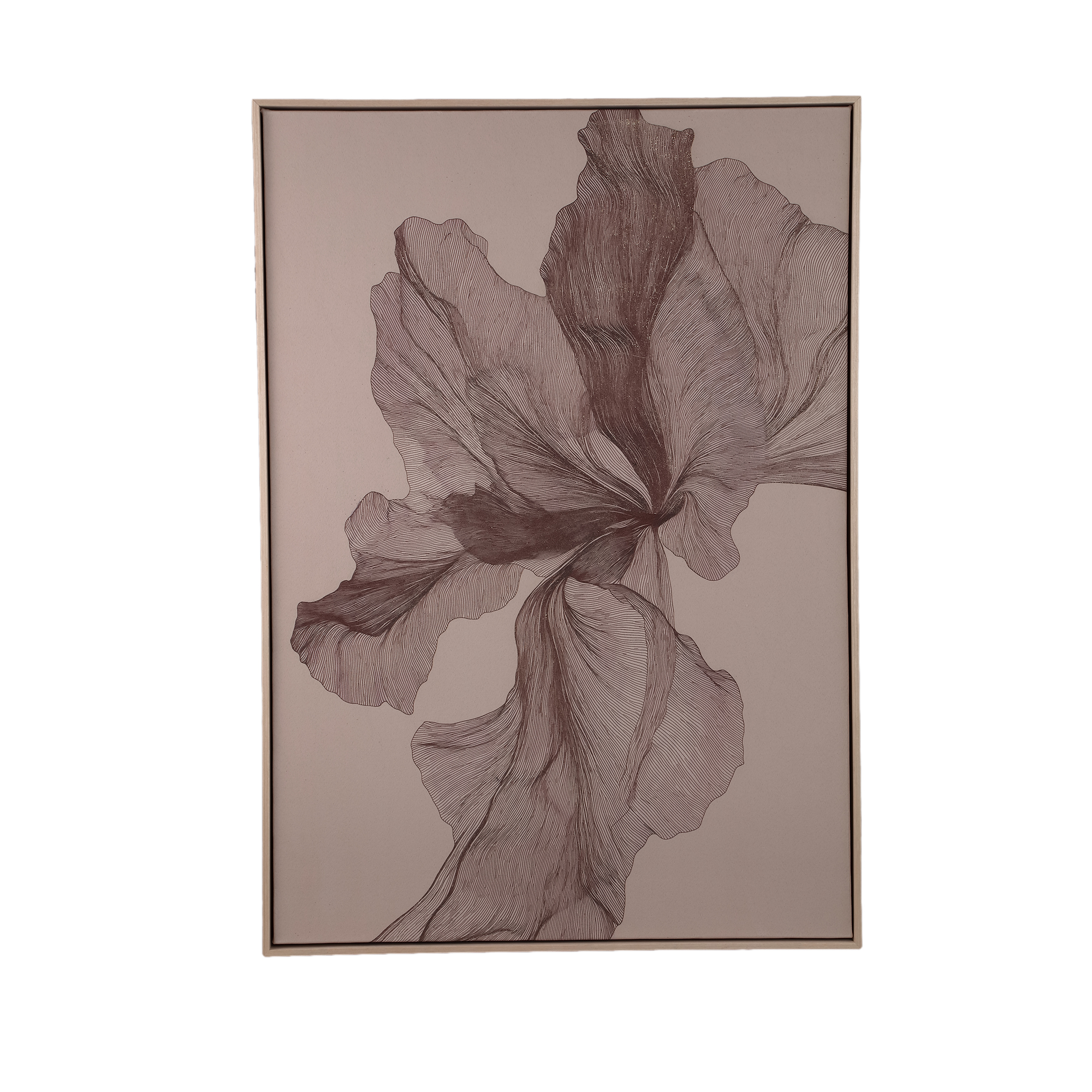 Canvas Flora 73x103 cm lichtbruin