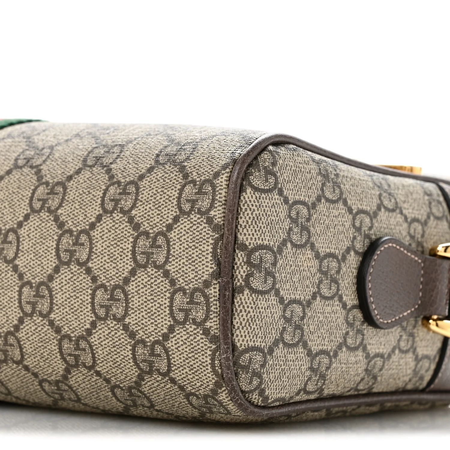 GG Supreme Monogram Web Small Ophidia Shoulder Bag Brown - Top Club