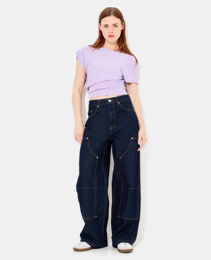 Pimkie Jean barrel taille medium avec jeux de couture