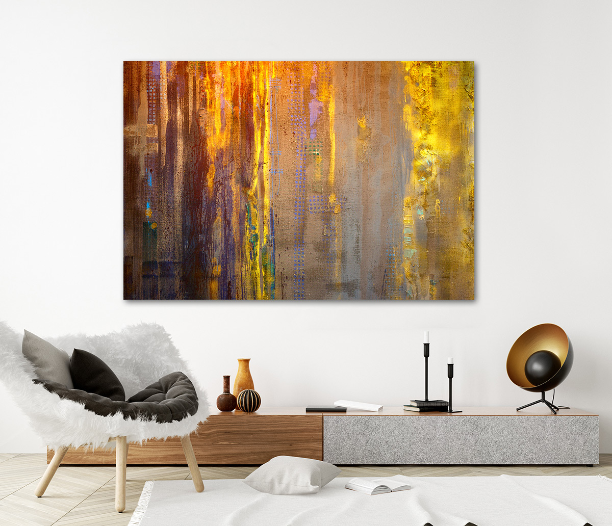 Schilderij Abstract acrylglas 120 x 80 cm