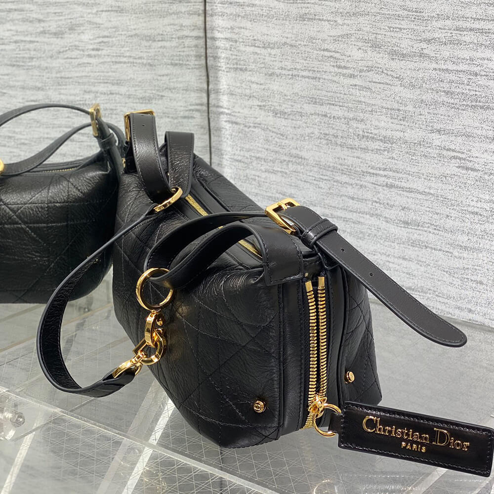 Small D-Journey Bag in Shiny Goatskin(HIGH-END GRADE) - Top Club