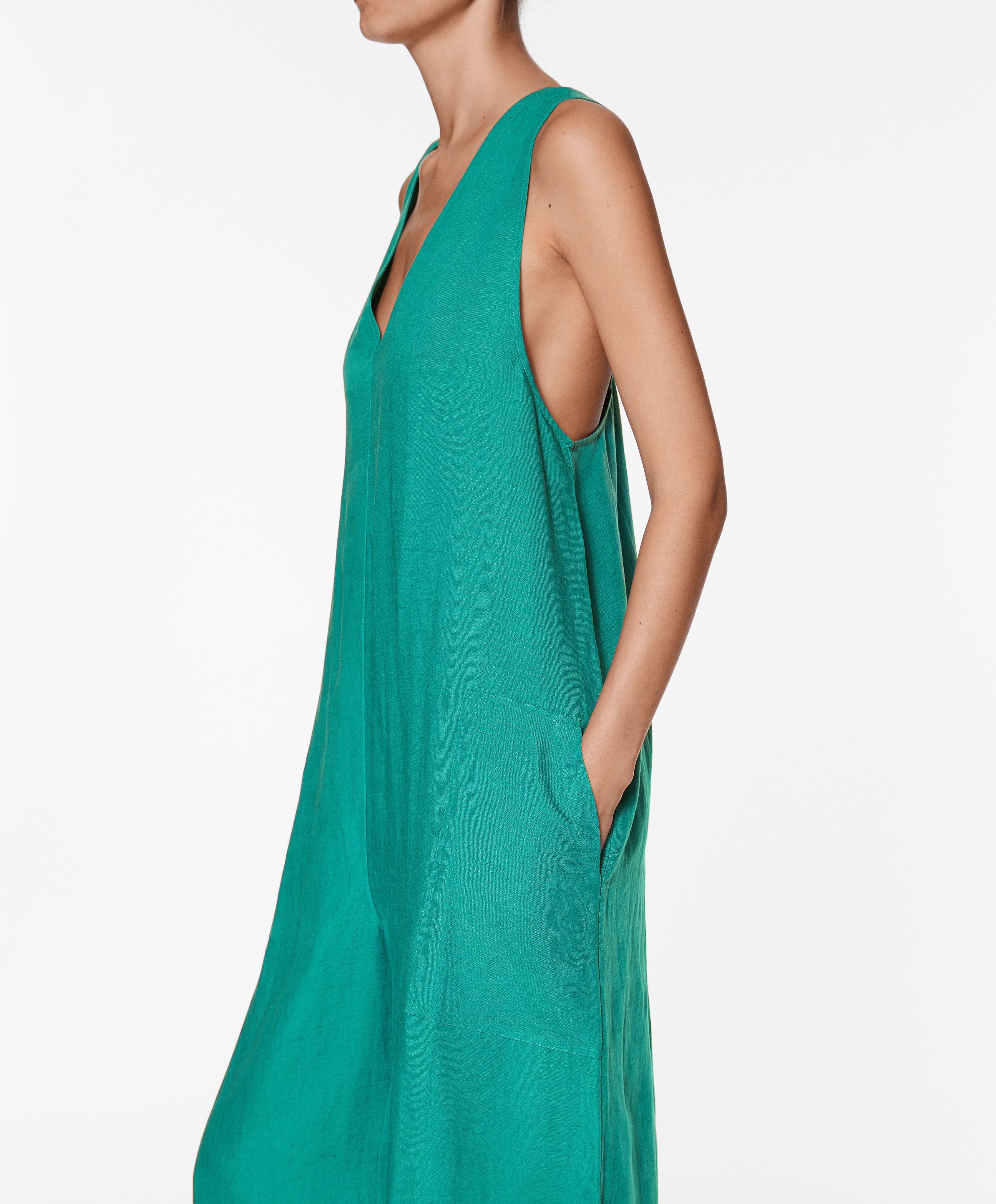 OYSHO Linen blend long jumpsuit