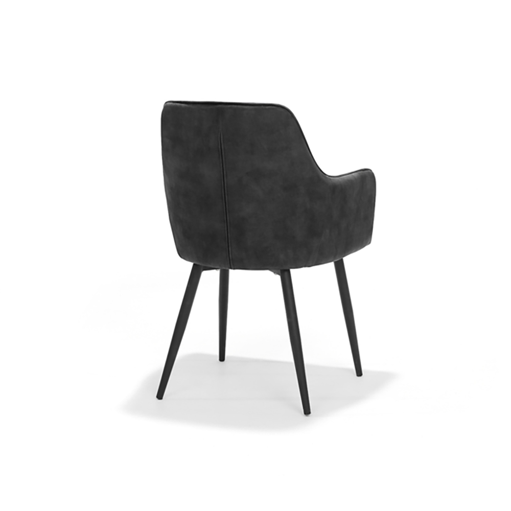 Armstoel Chess velvet Zwart