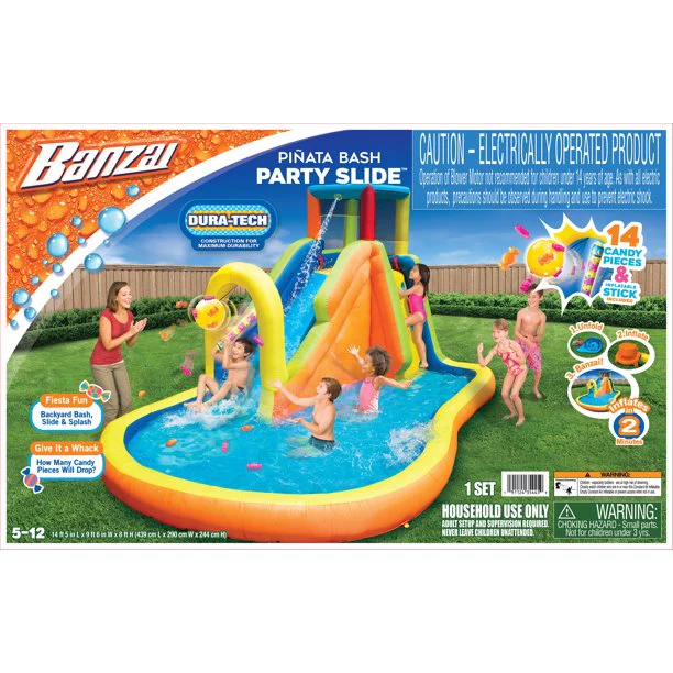 Banzai 35445 Inflatable Pinata Bash Party Slide Water Activity Water Park