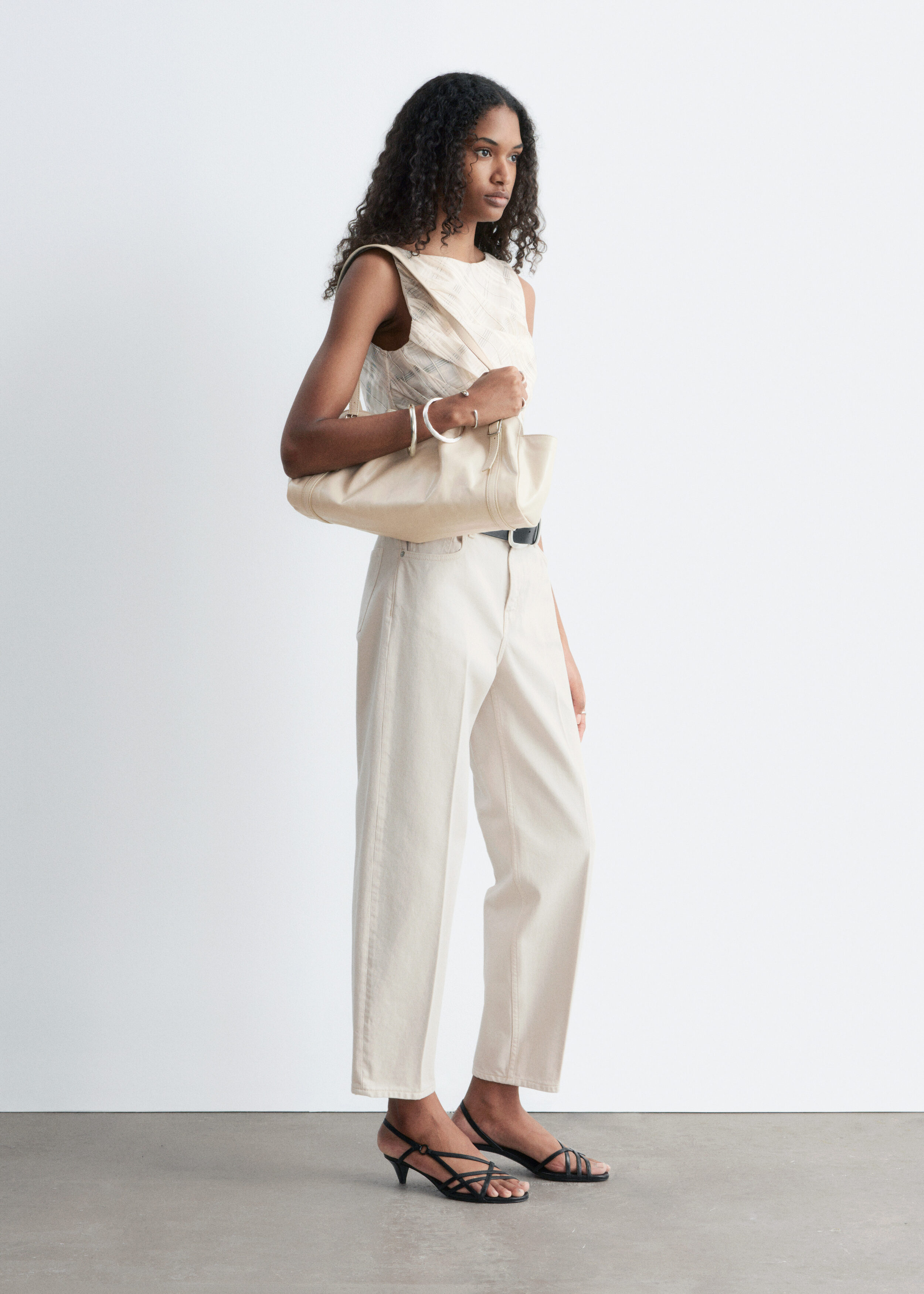 & Other Stories TEXTURED BOATNECK TOP