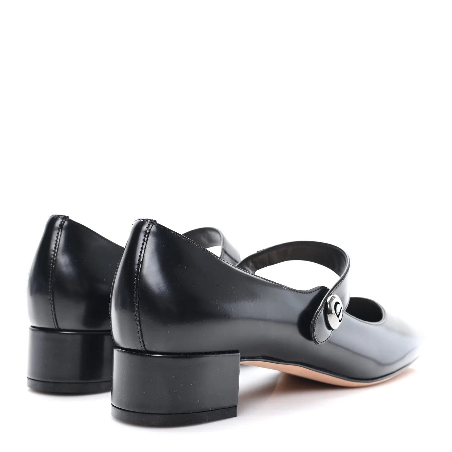 Brushed Calfskin Uniform 30mm Pumps 39 Black - Top Club