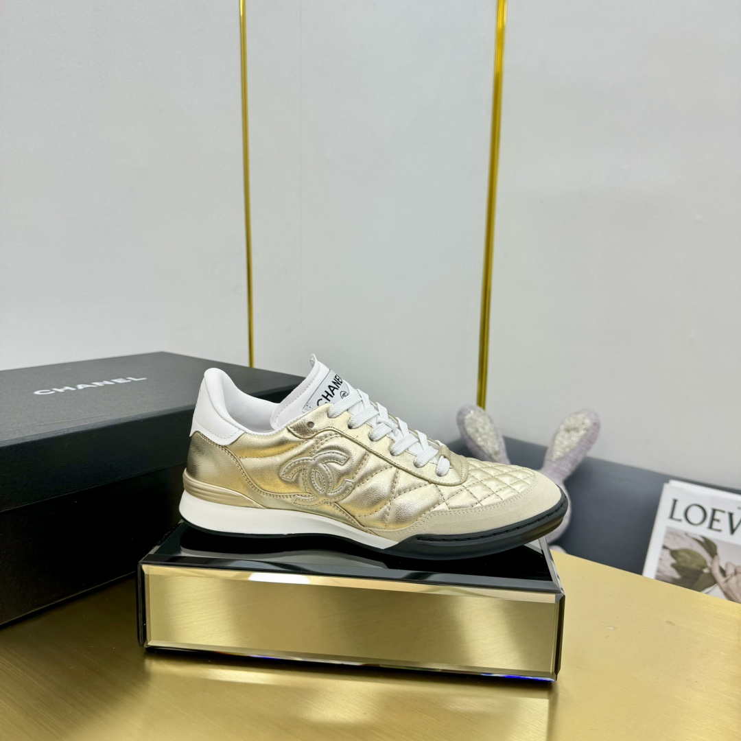 Chanel G45839 Women 24B Trainers Shiny Calfskin Calfskin   Suede Calfskin C91265 - Sneaker Replica Workshop