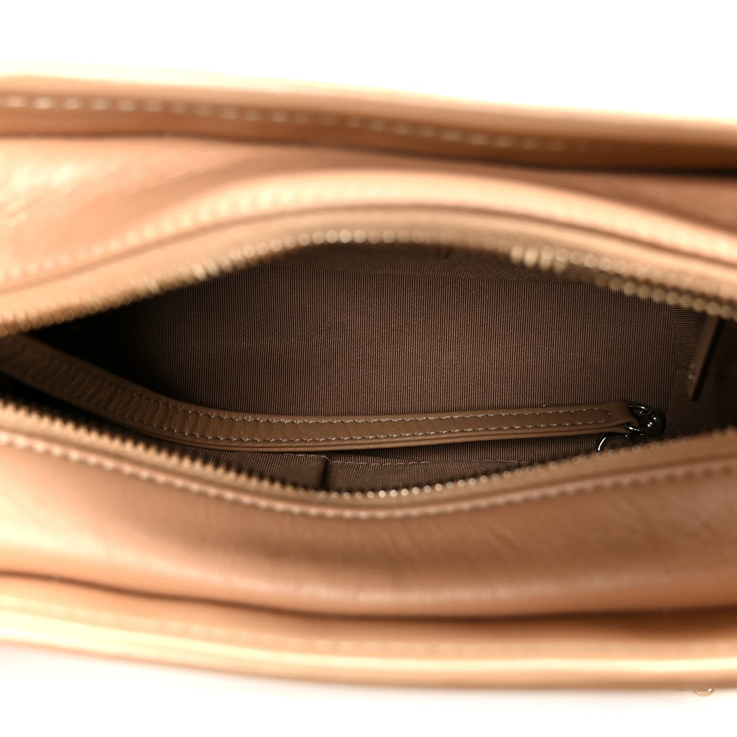 Aged Calfskin Chevron Quilted Small Gabrielle Hobo Beige - Top Club