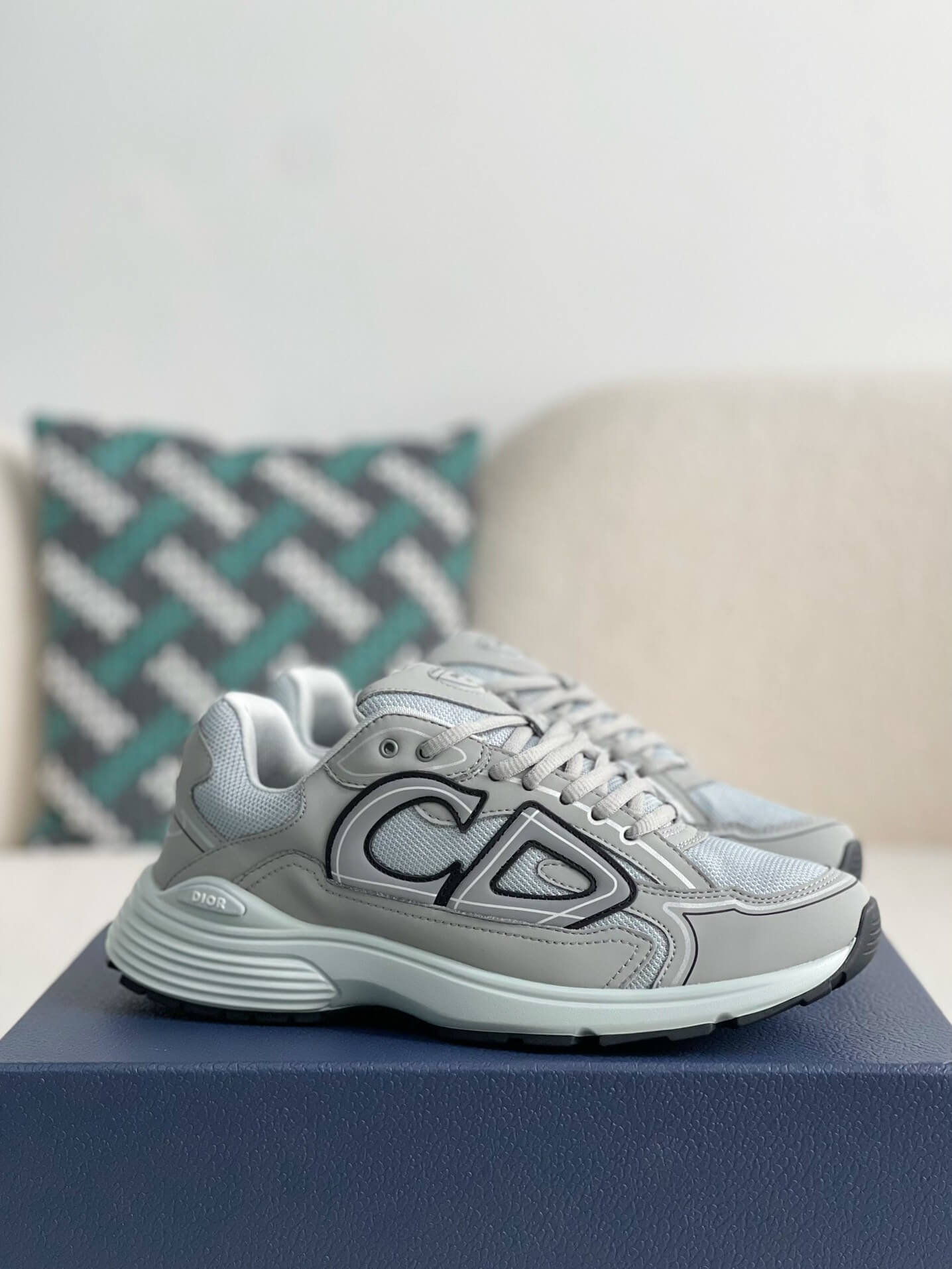 Dior B30 Sneaker Gray Mesh and Technical Fabric Trainer - Sneaker Replica Workshop
