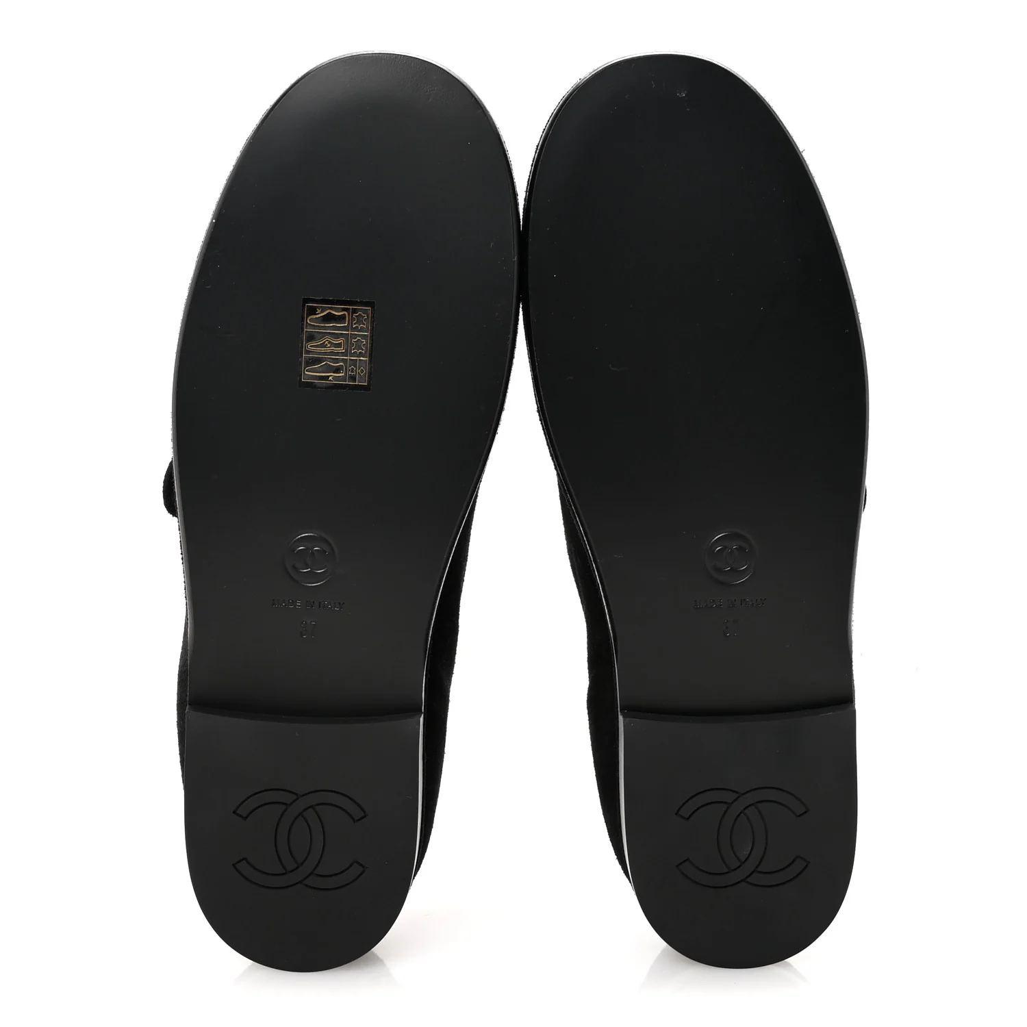 Suede Cap Toe CC Mary Jane Flats 37 Black - Top Club