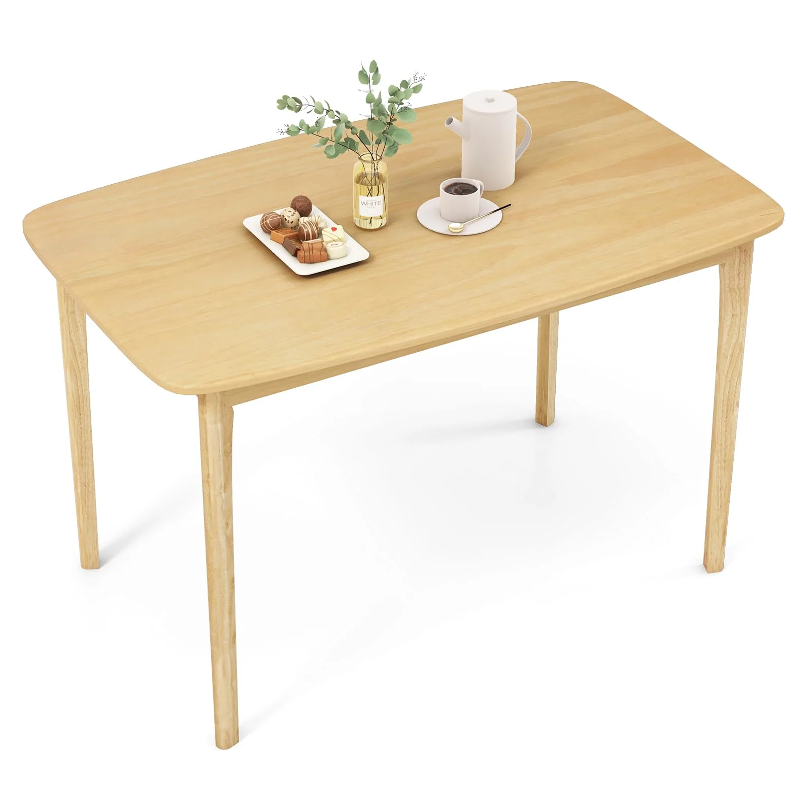 BEFOUNDLOVELY Rectangular Dining Table, Mid Century Modern Kitchen Table