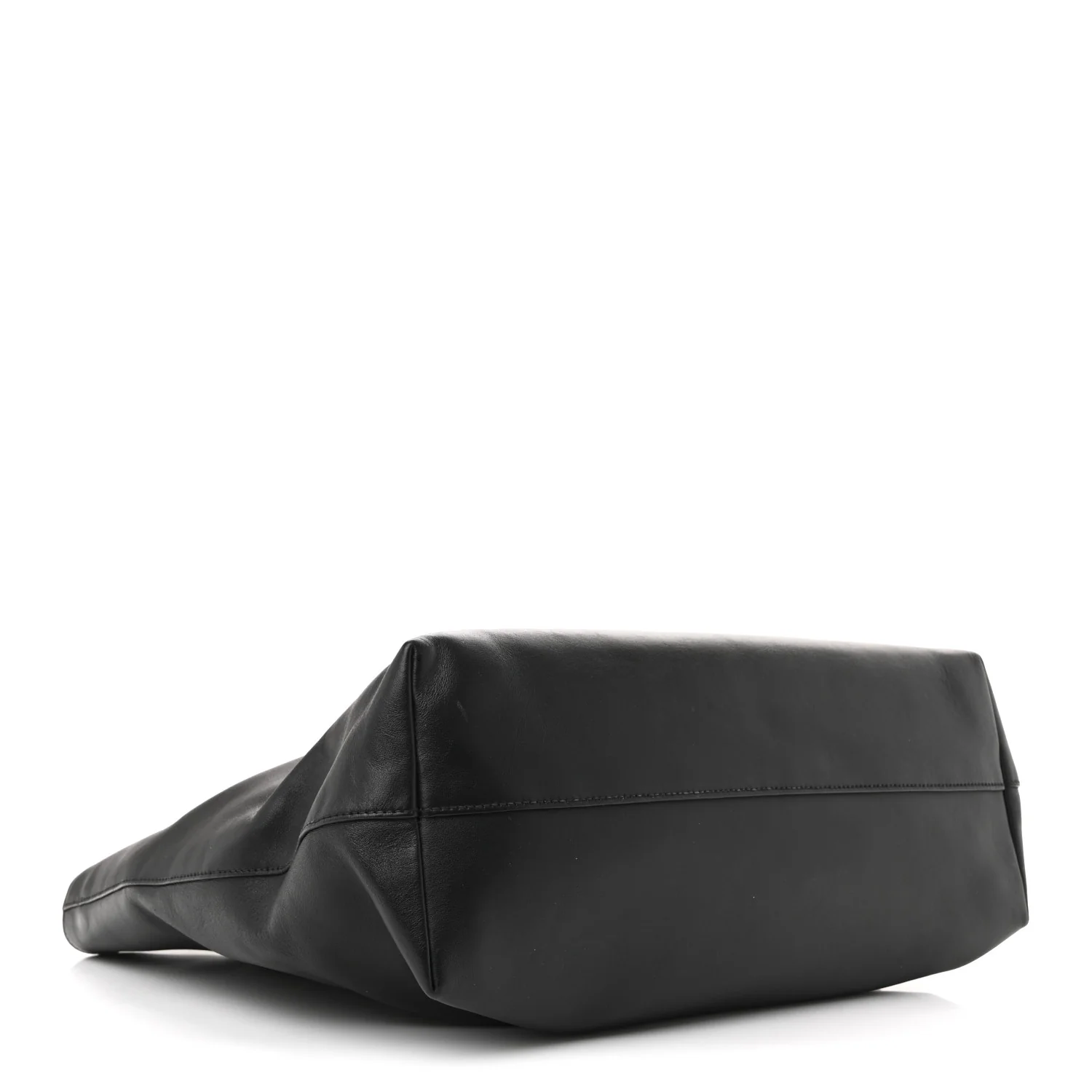 Soft Calf Shopping Tote Black - Top Club