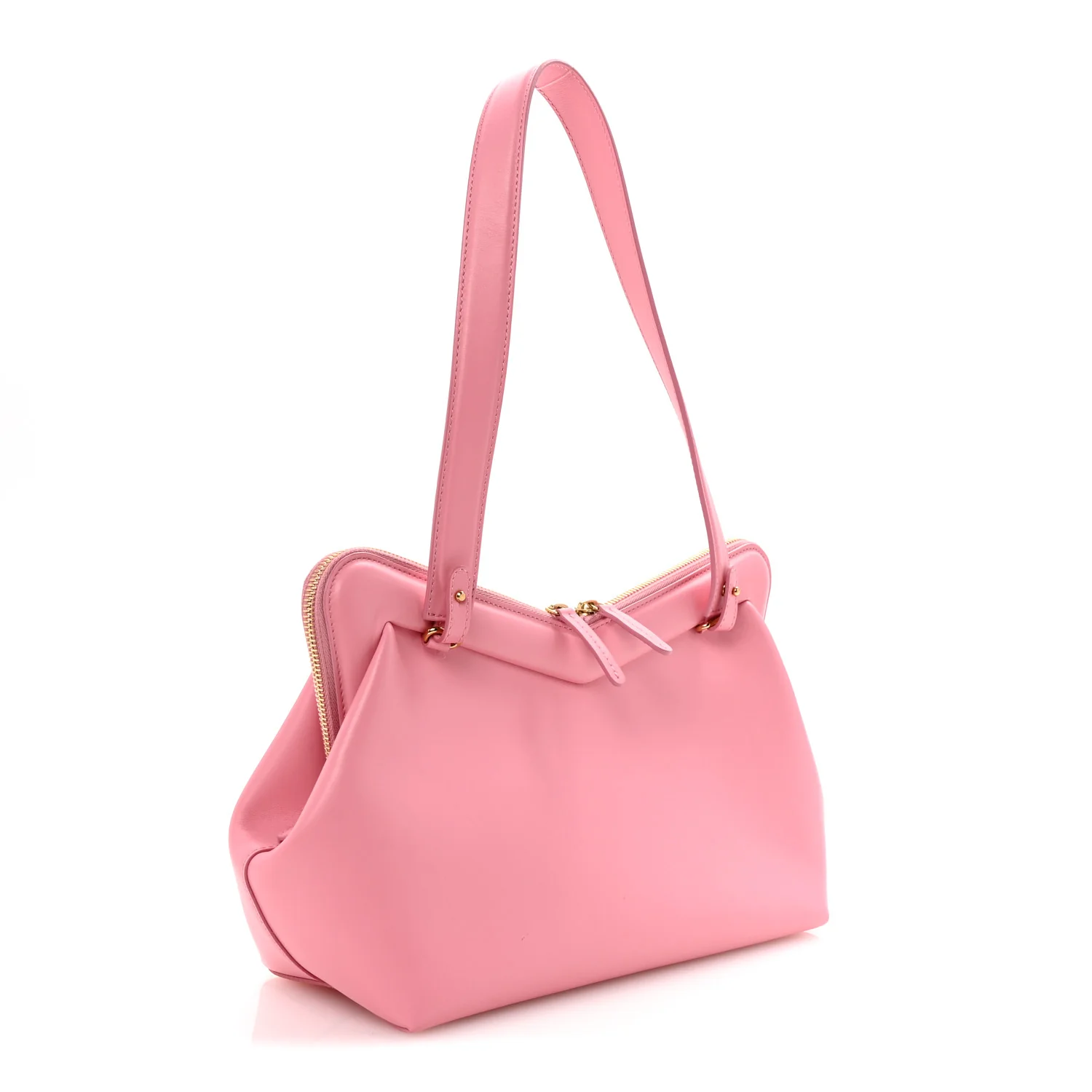 Smooth Calfskin M Frame Bag Flamingo - Top Club