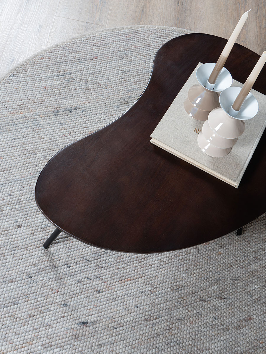 Vloerkleed Scott Donker Beige Rond ø200 cm