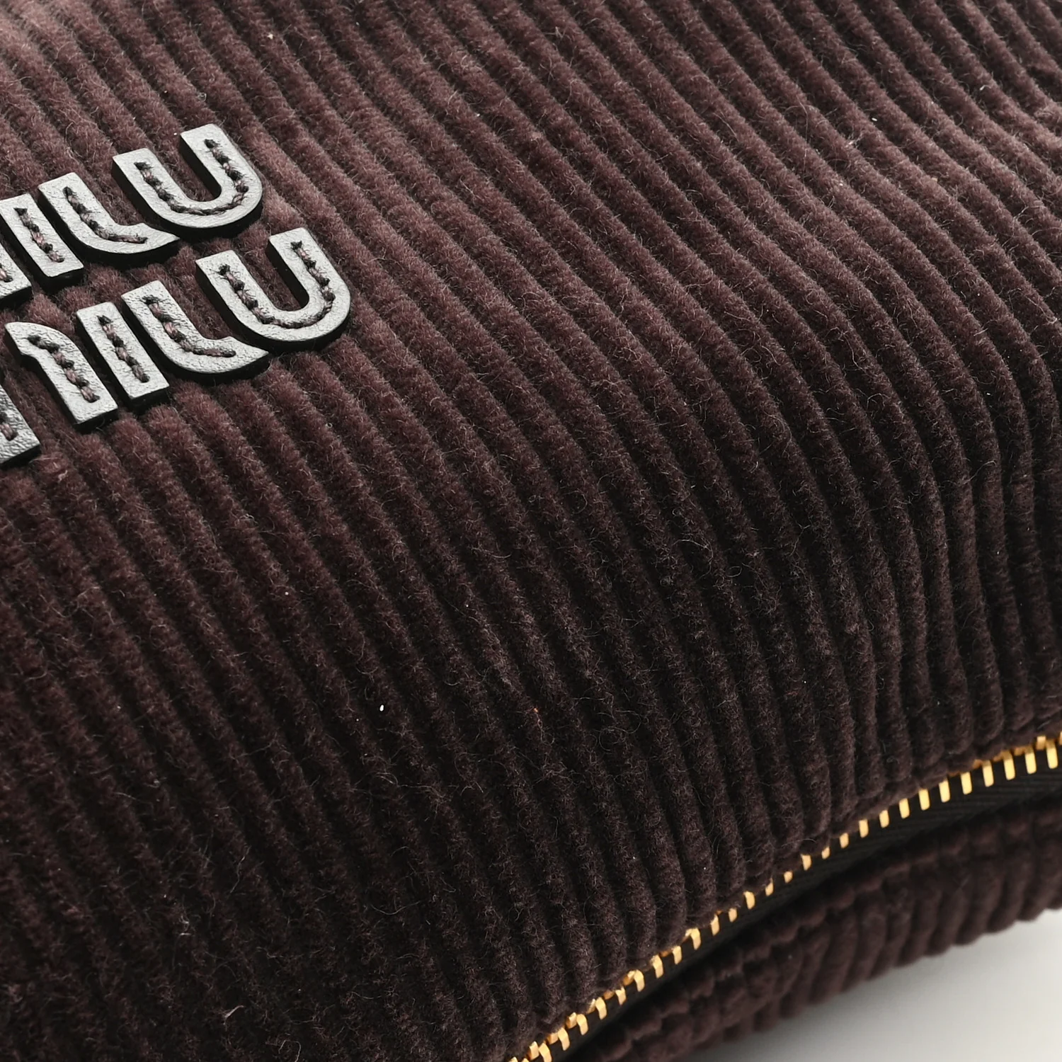 Corduroy Pouch Bag Ebony Baltic Blue - Top Club