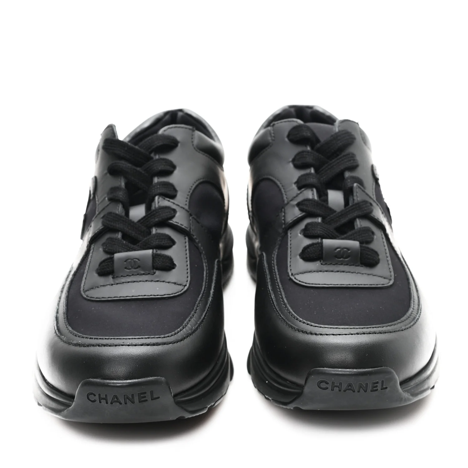 Calfskin Lambskin CC Uniform Sneakers 41 Black - Top Club