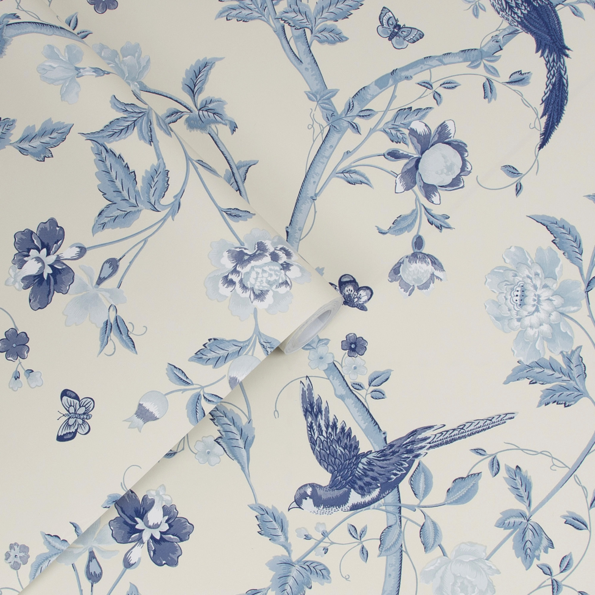 Vliesbehang summer palace royal blue