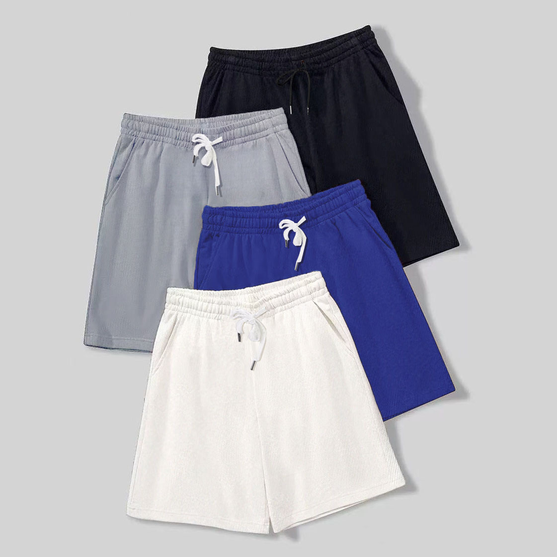 Summer men's shorts, ice silk quick-dry knee-length shorts, thin sports casual loose quick-dry pants, trendy and versatile, wholesale