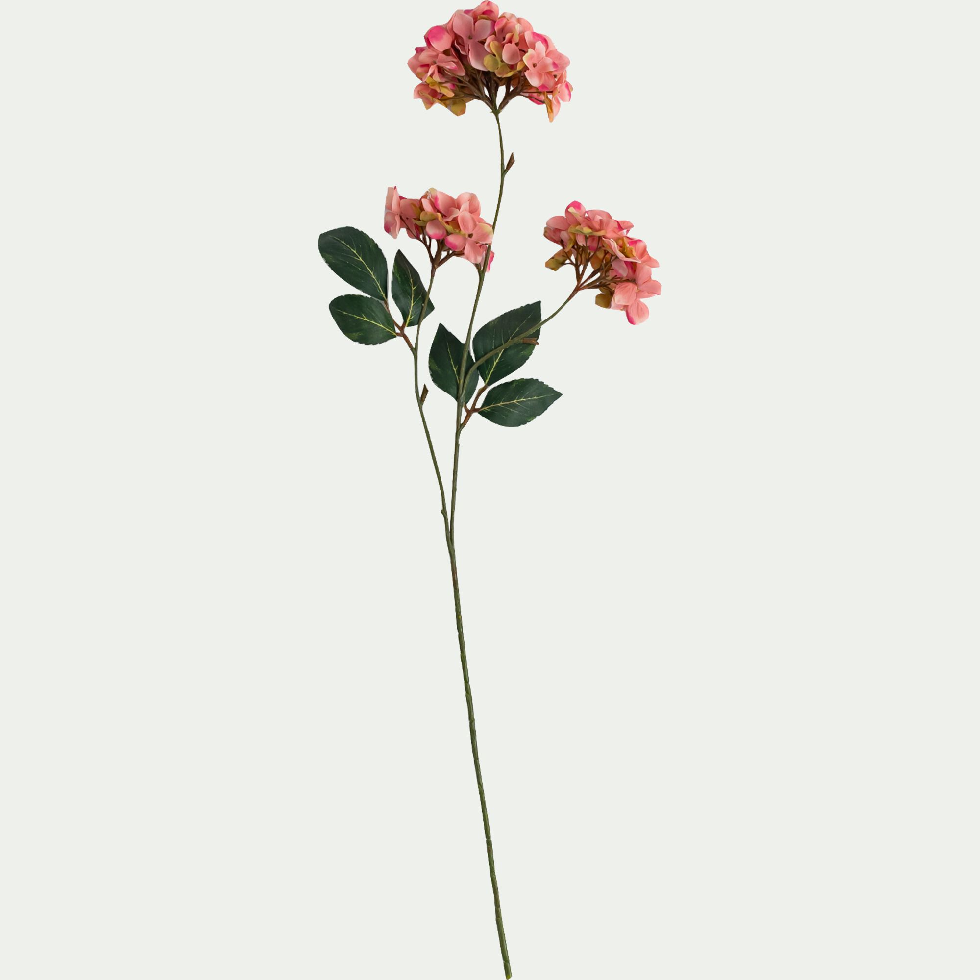 LUDGER - Branche d'hortensia artificielle H85cm - rose