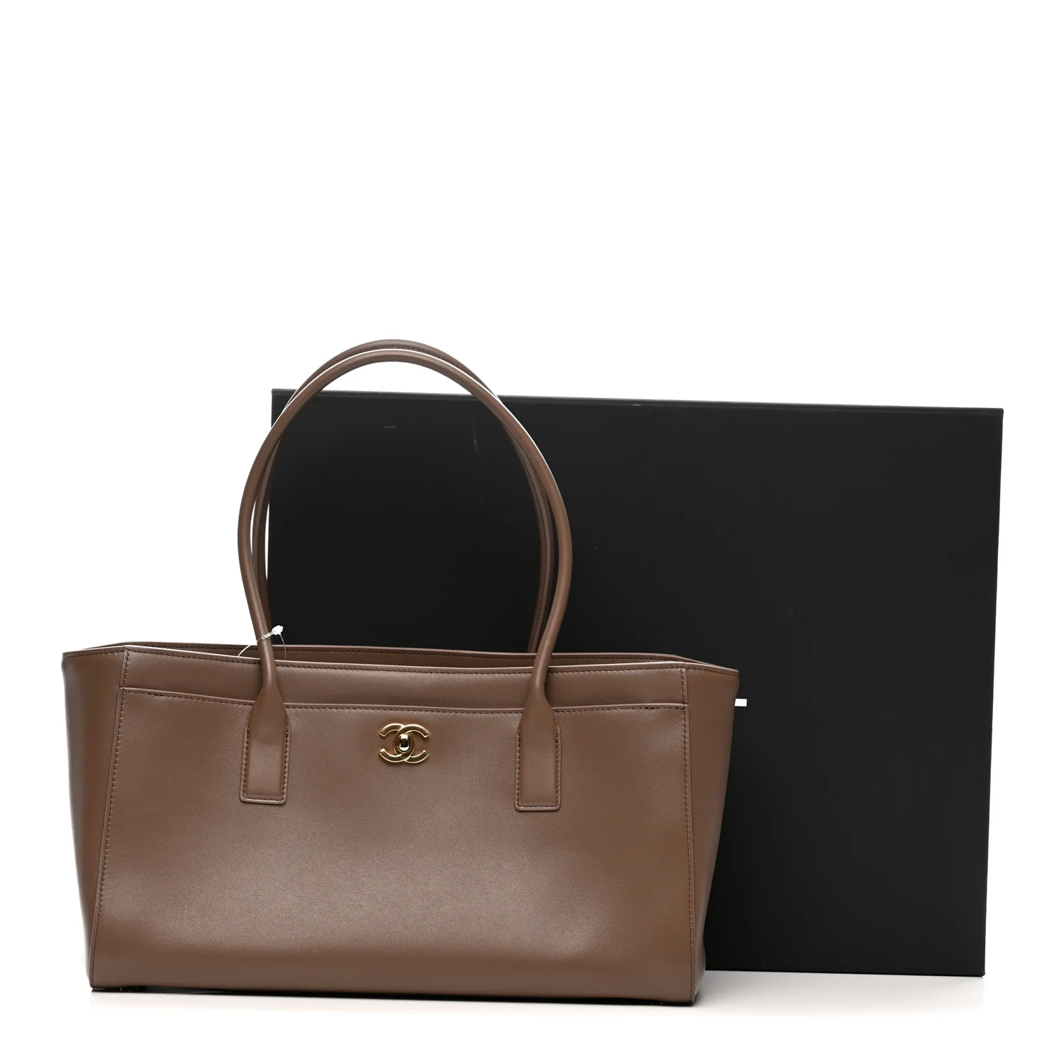 Calfskin Archetype Small Shopping Tote Light Brown - Top Club