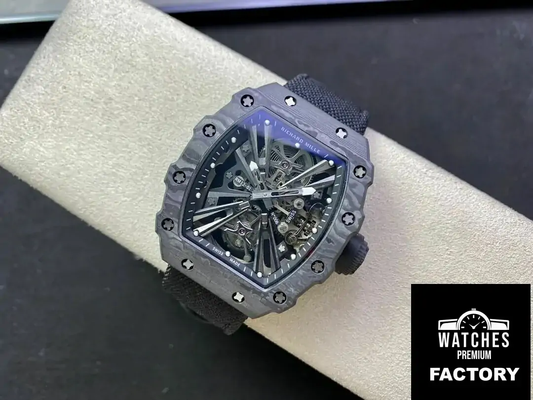 Richard Mille RM12-01 RM Factory Black Tourbillon Skeleton Dial