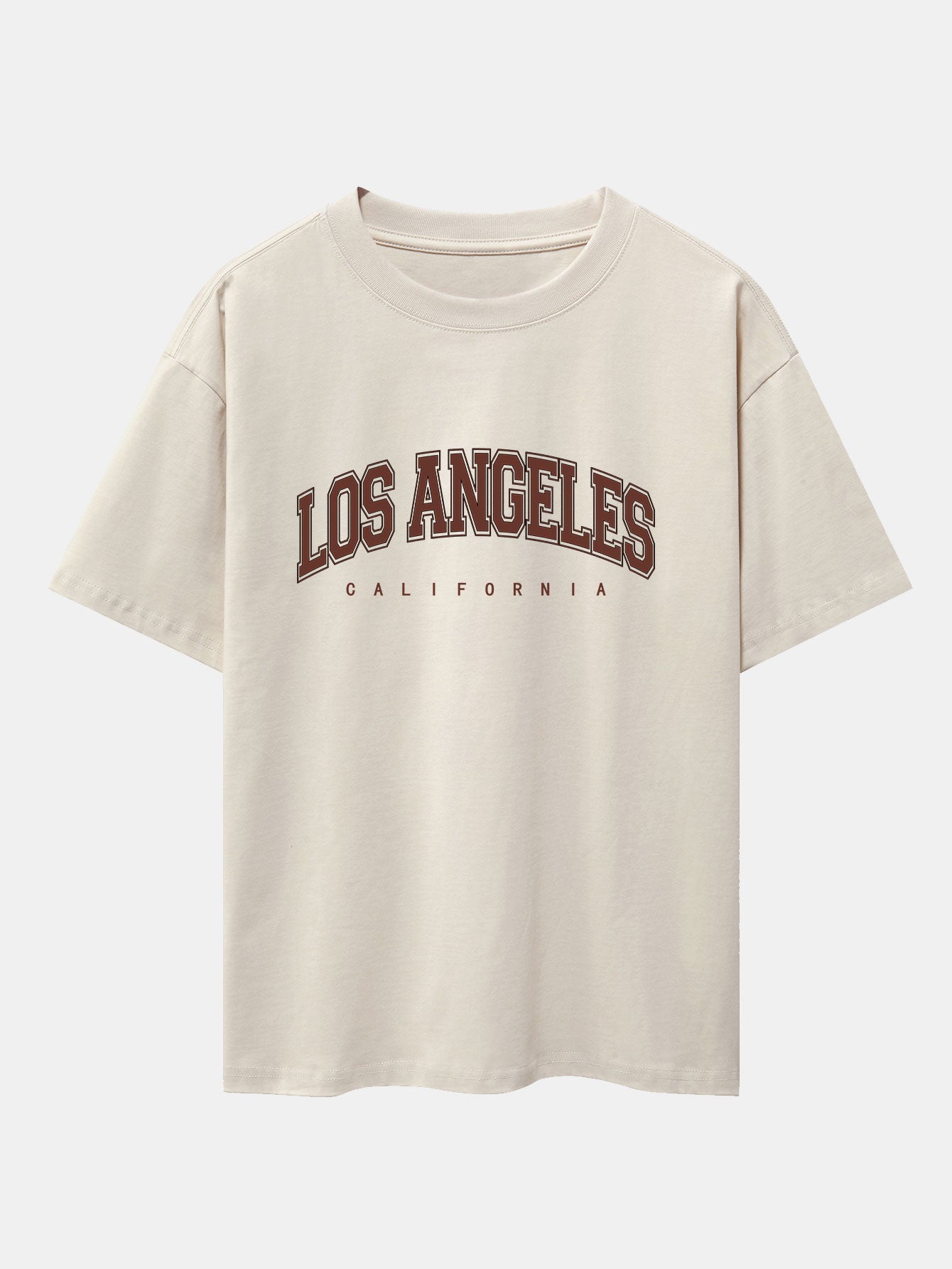 Los Angeles Print Heavy Weight Oversize T-Shirt & Loose Fit Corduroy Cargo Pants