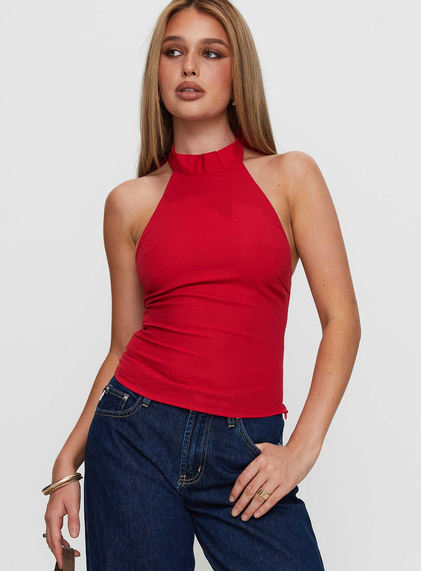 Merril Halter Top Red