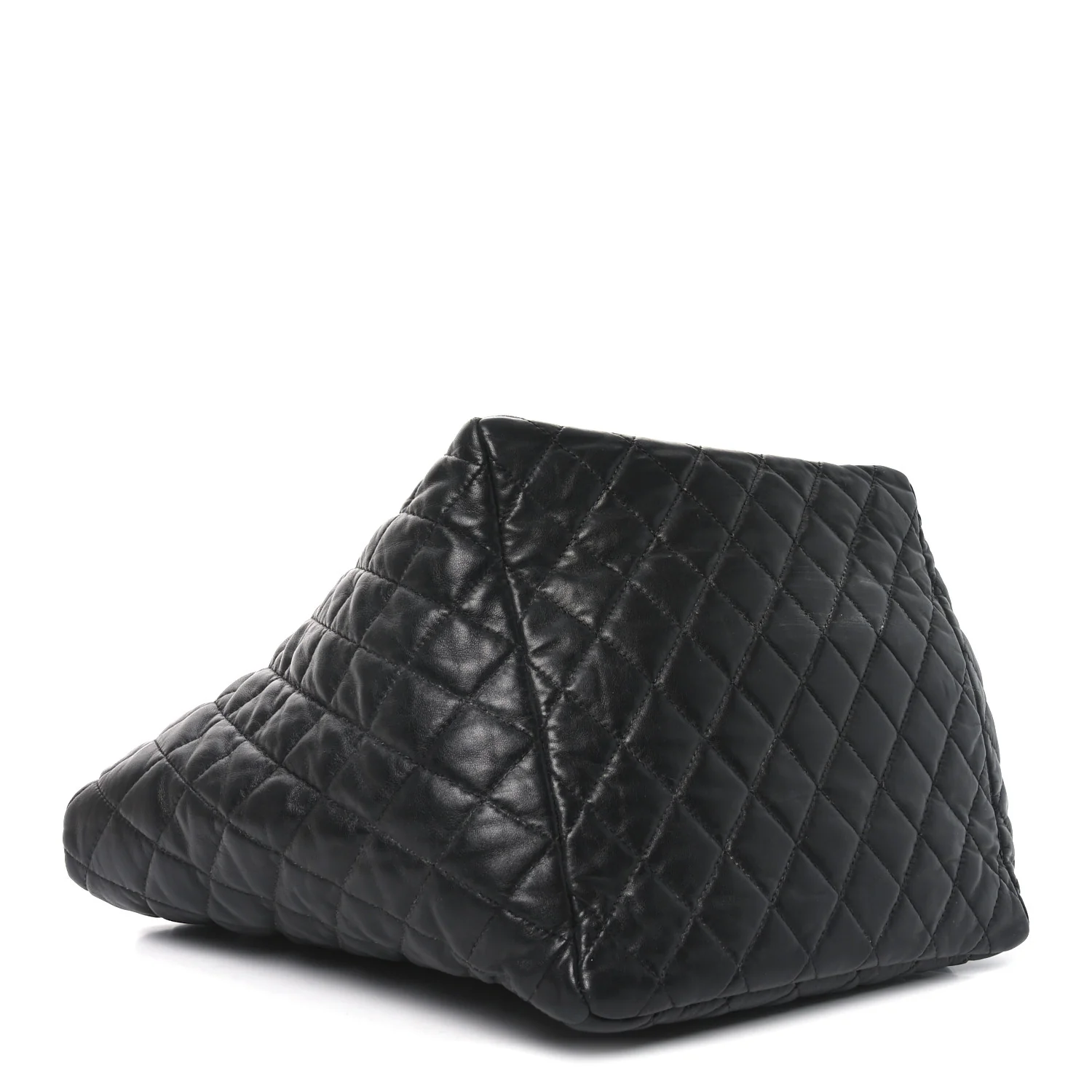 Lambskin Quilted Week End on Mars Tote Black - Top Club