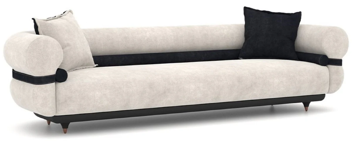 Luxury sofa gray / blue / black / copper 260 x 88 x H. 65 cm - living room sofa - hotel sofa - living room furniture - hotel furniture - luxury furniture - luxury furnishings