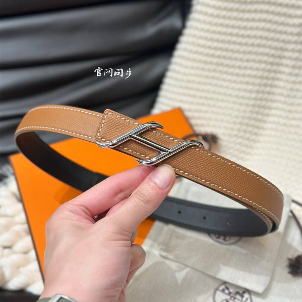 HDN belt buckle   Reversible leather strap 24 mm - Top Club