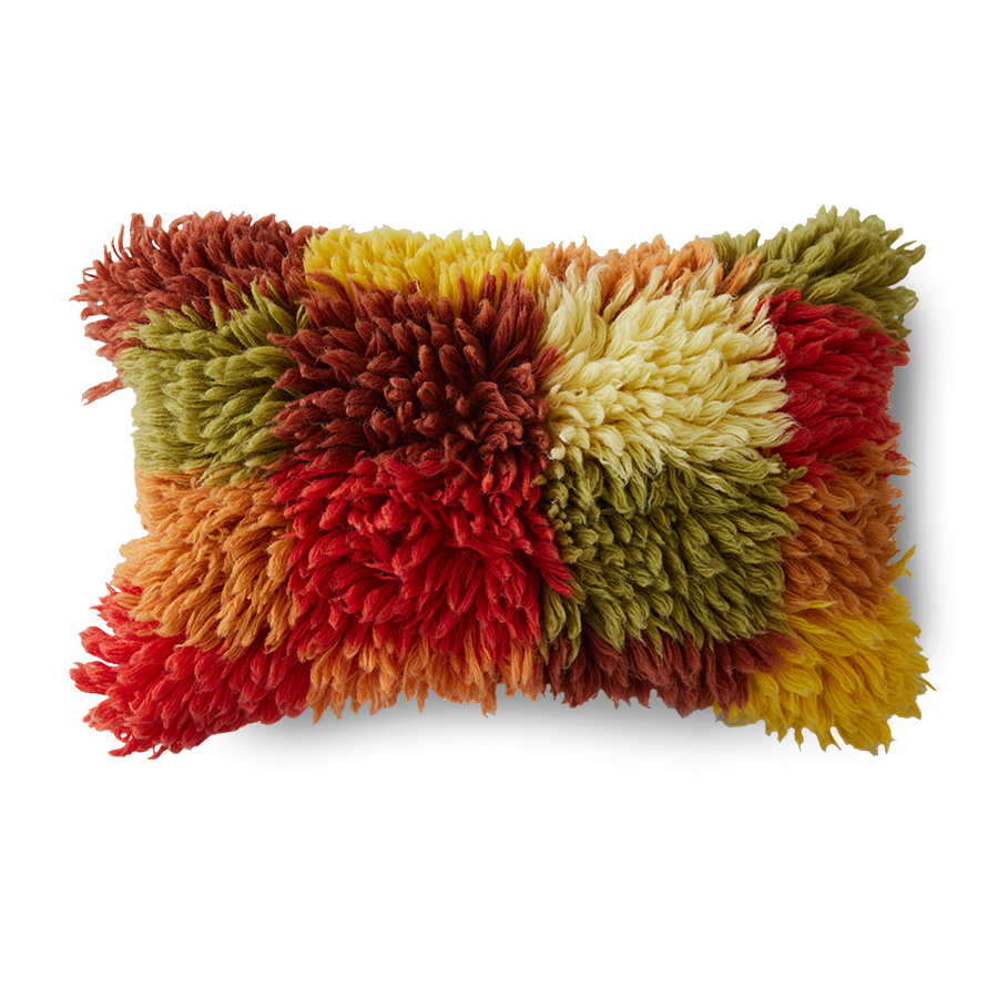 Sierkussen Fluffy rag 60x40 cm