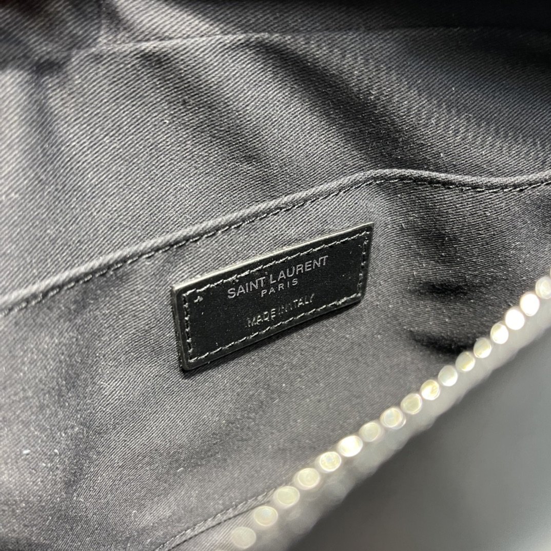 Y Lou Camera Bag Black With Silver Toned Hardware - Top Club