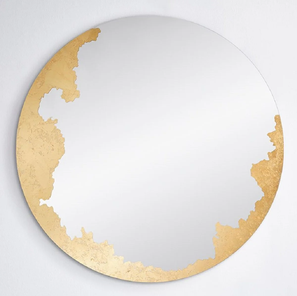 Luxury wall mirror gold Ø 100 cm - round living room mirror - bedroom mirror - cloakroom mirror - luxury furniture - luxury interior - luxury quality