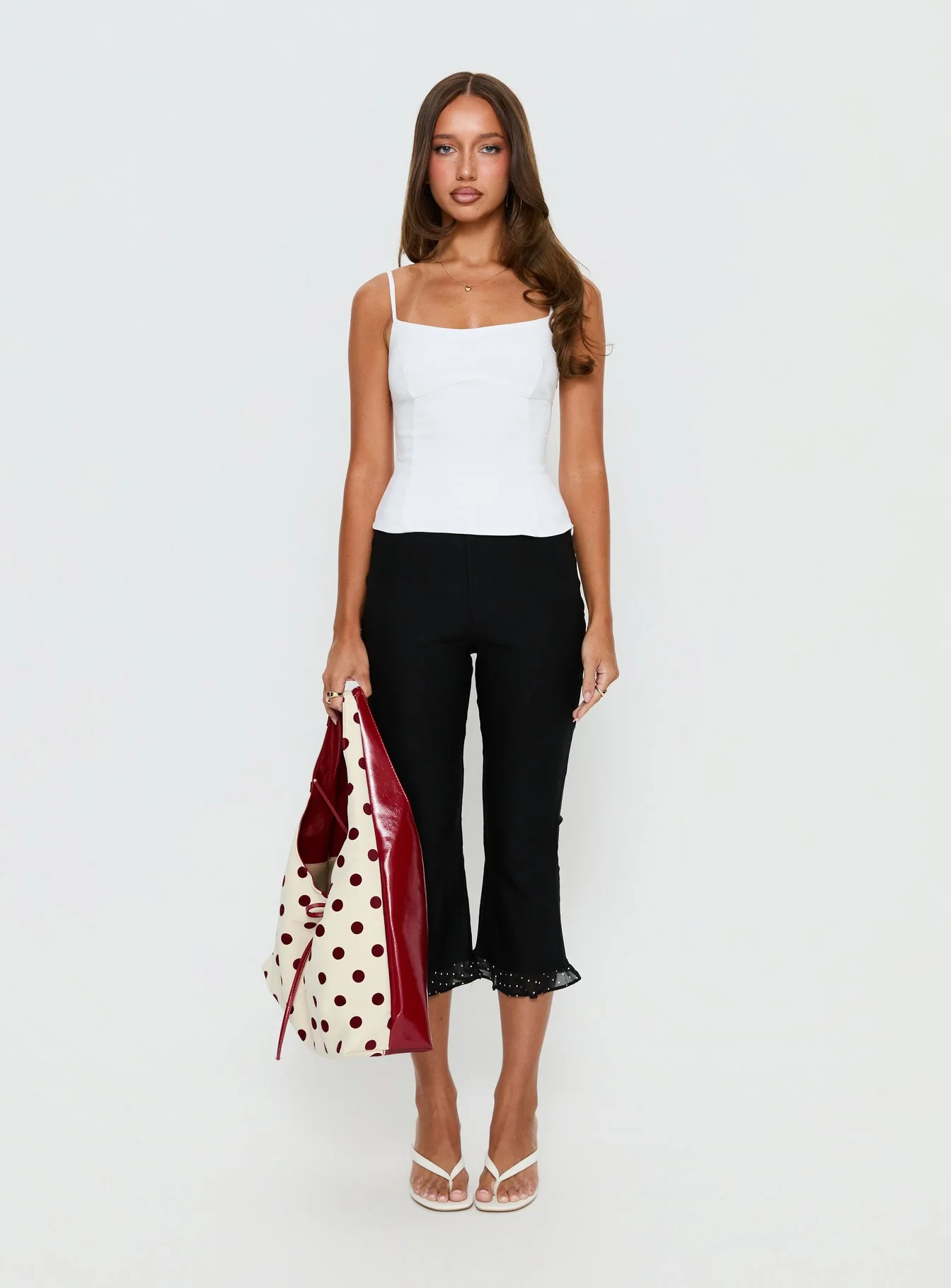 Darsie Frill Capri Black Polka Dot