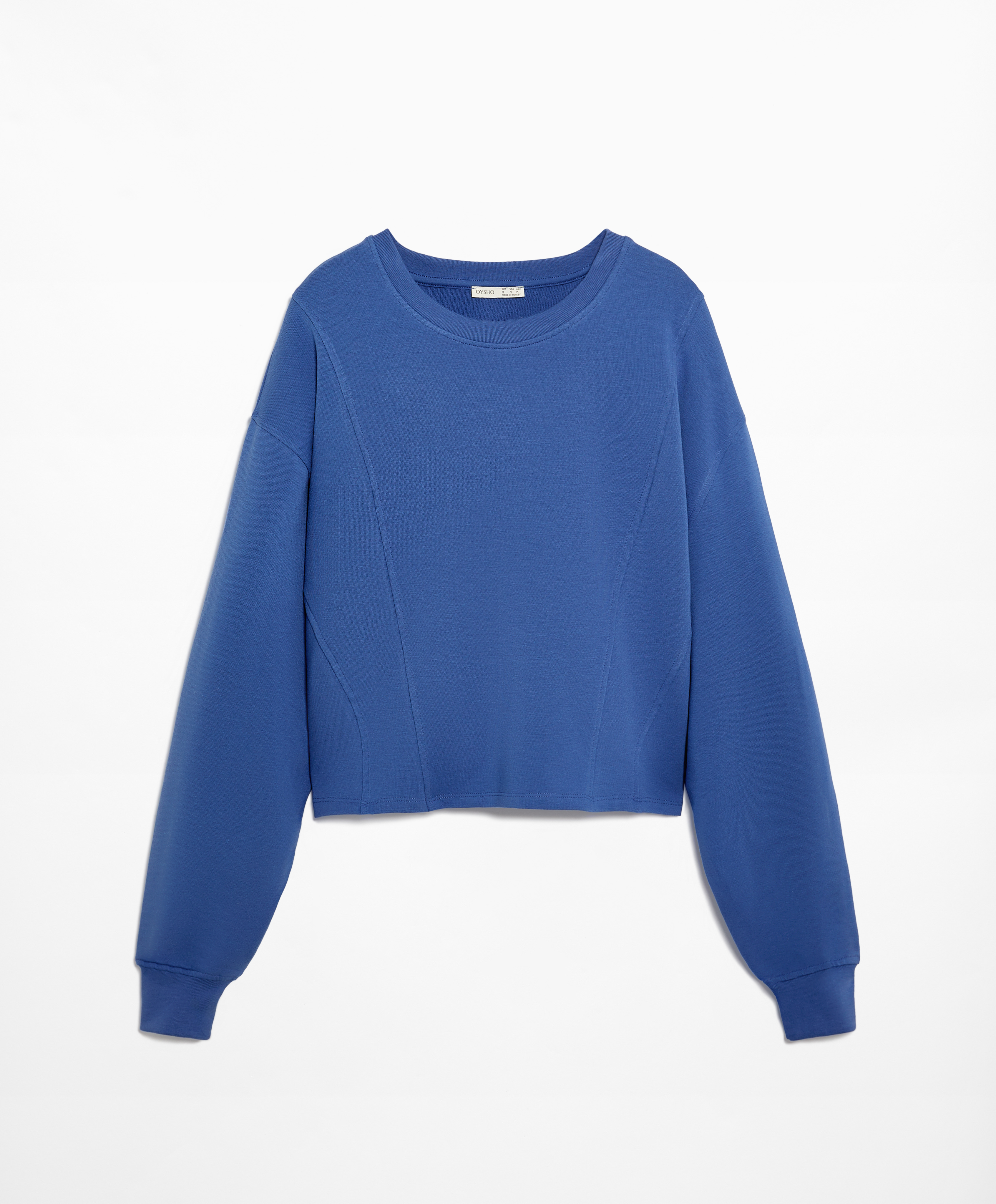 OYSHO Crop sweatshirt with cotton and modal