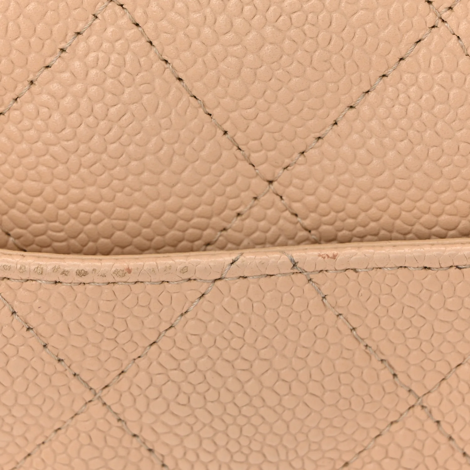 Caviar Quilted Jumbo Double Flap Beige Clair - Top Club