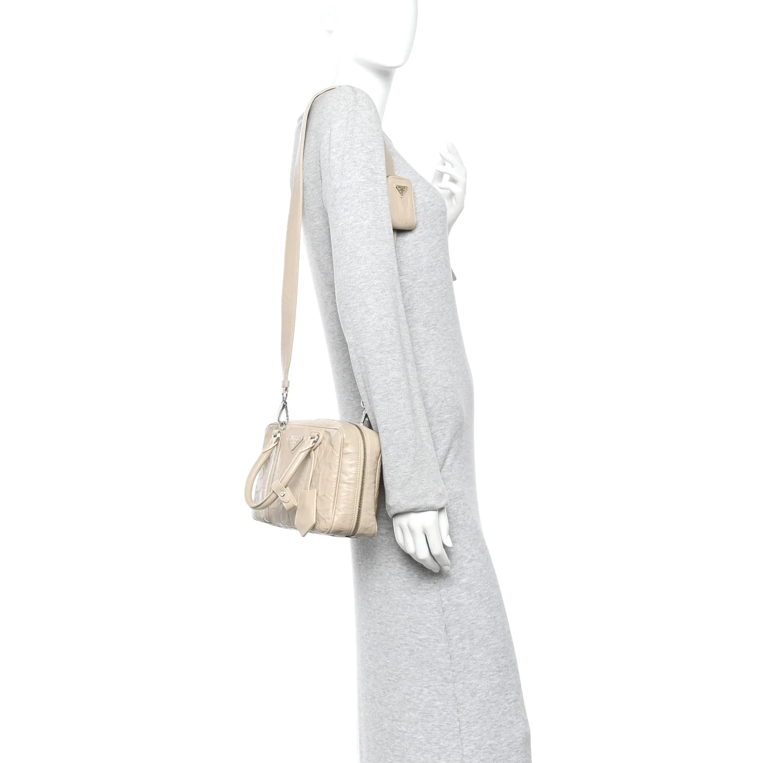 Nappa Antique Medium Re-Edition 2001 Two Handle Bag Deserto
