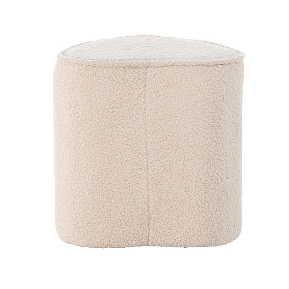 Hartvormige kinderpoef teddystof Jilly Beige