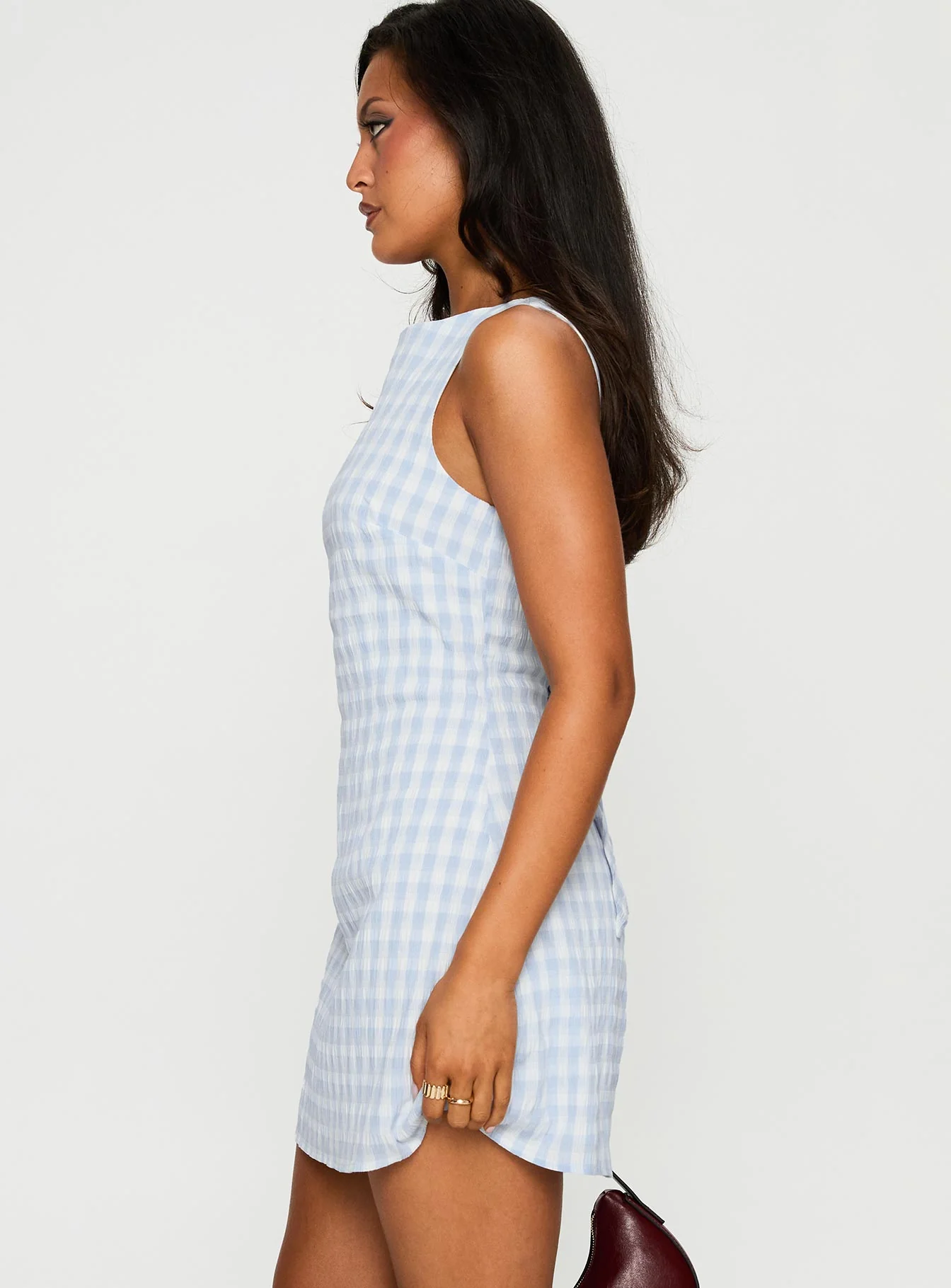 Alfalfa Mini Dress Blue Check