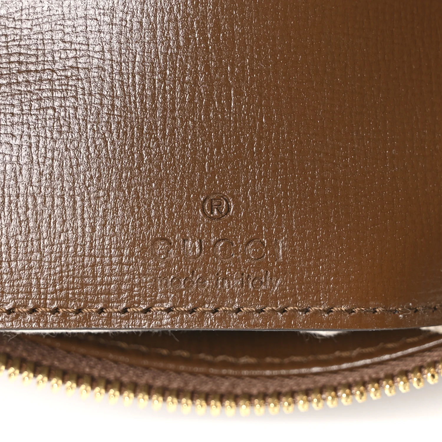 GG Supreme Monogram Azalea Calfskin Small Retro Interlocking G Wristlet Messenger Bag Beige Ebony Brown Sugar - Top Club