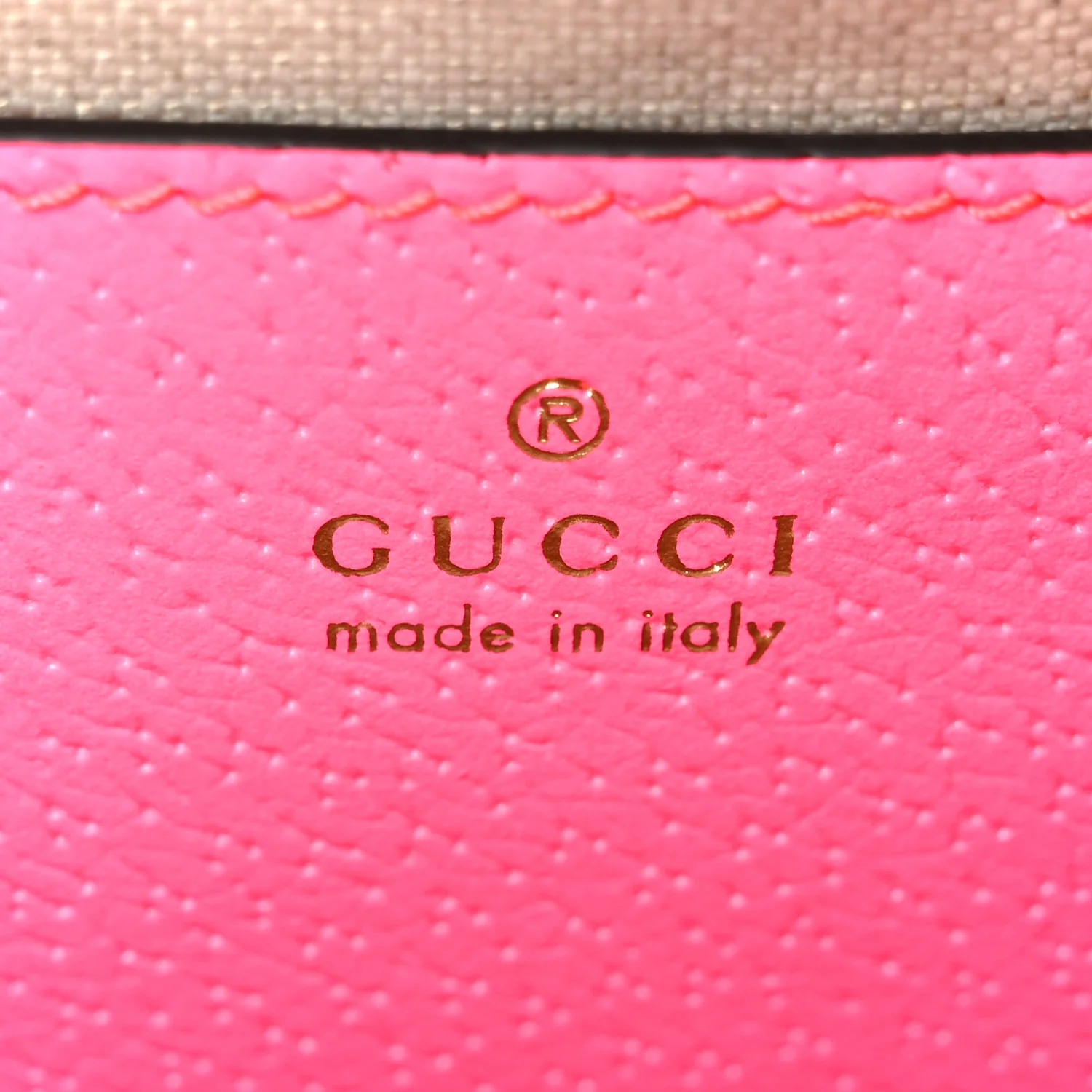GG Supreme Monogram Textured Dollar Calfskin Web Ophidia Small Crossbody Bag Beige Ebony Fuchsia - Top Club