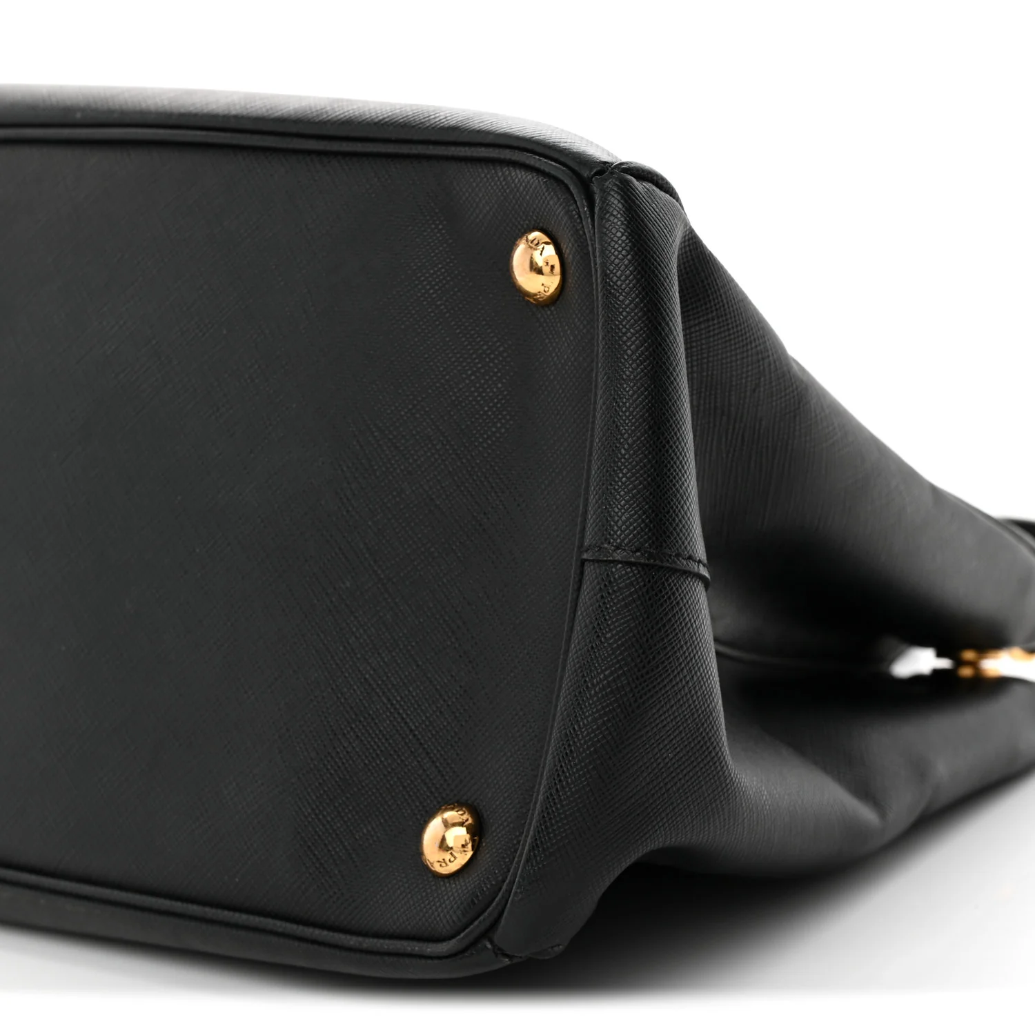 Saffiano Medium Galleria Double Zip Tote Black - Top Club